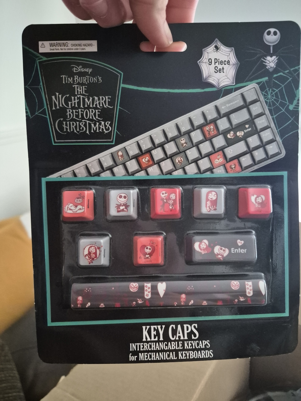 Disney The Nightmare Before Christmas Red & Gray Character Keycap Set